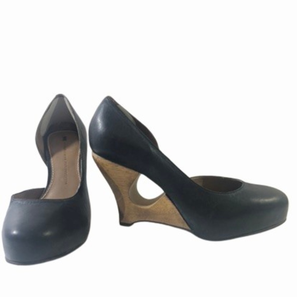 Black Wedge Heel Shoes